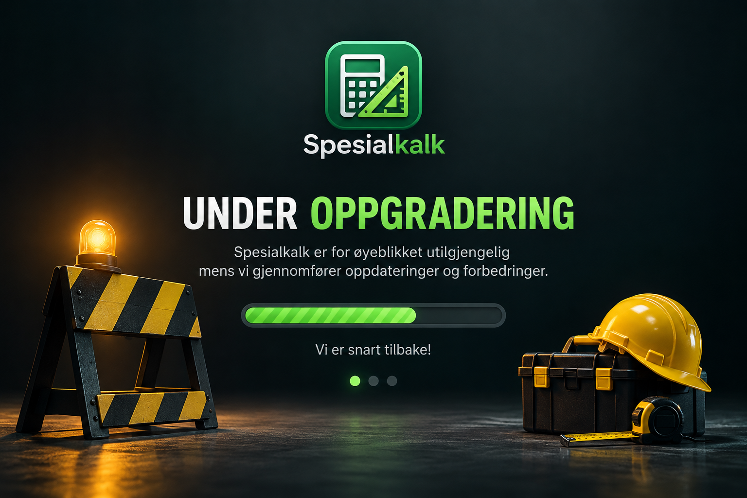 Spesialkalk er under oppgradering